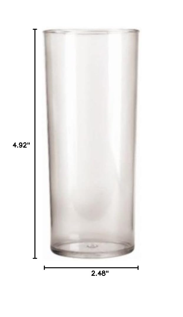 BBP Bb Marketing CE666 48-Pack Polycarbonate Hi Ball Glasses, 285 mL (9.6 oz) - Shatterproof Barware for Restaurants, Pubs & Home Entertaining