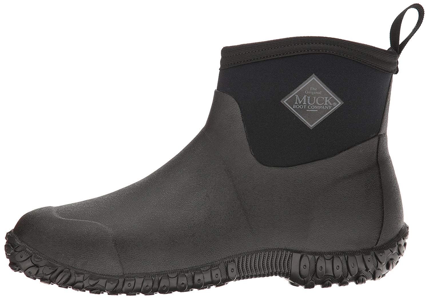 Muck Men's Muckster II Ankle Boot - Size 9 Black/Black - Waterproof Rubber Boots for Outdoor Work, Hiking & Farming