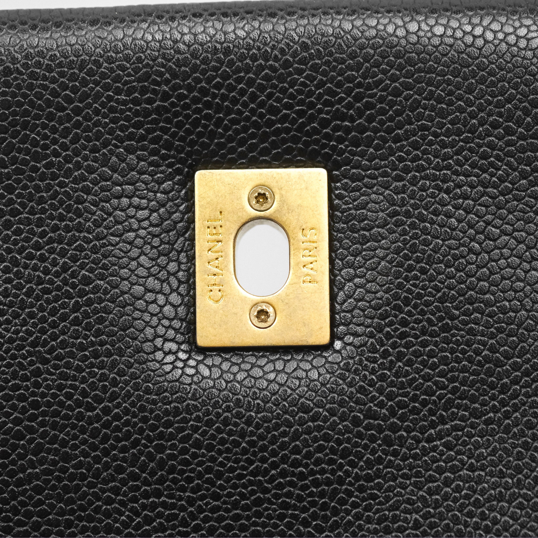 Chanel Chain Around Flap Bag Black Caviar Leather with Aged Gold Hardware - Luxury Crossbody Bag for Women, Perfect for Evening Parties & Special Occasions