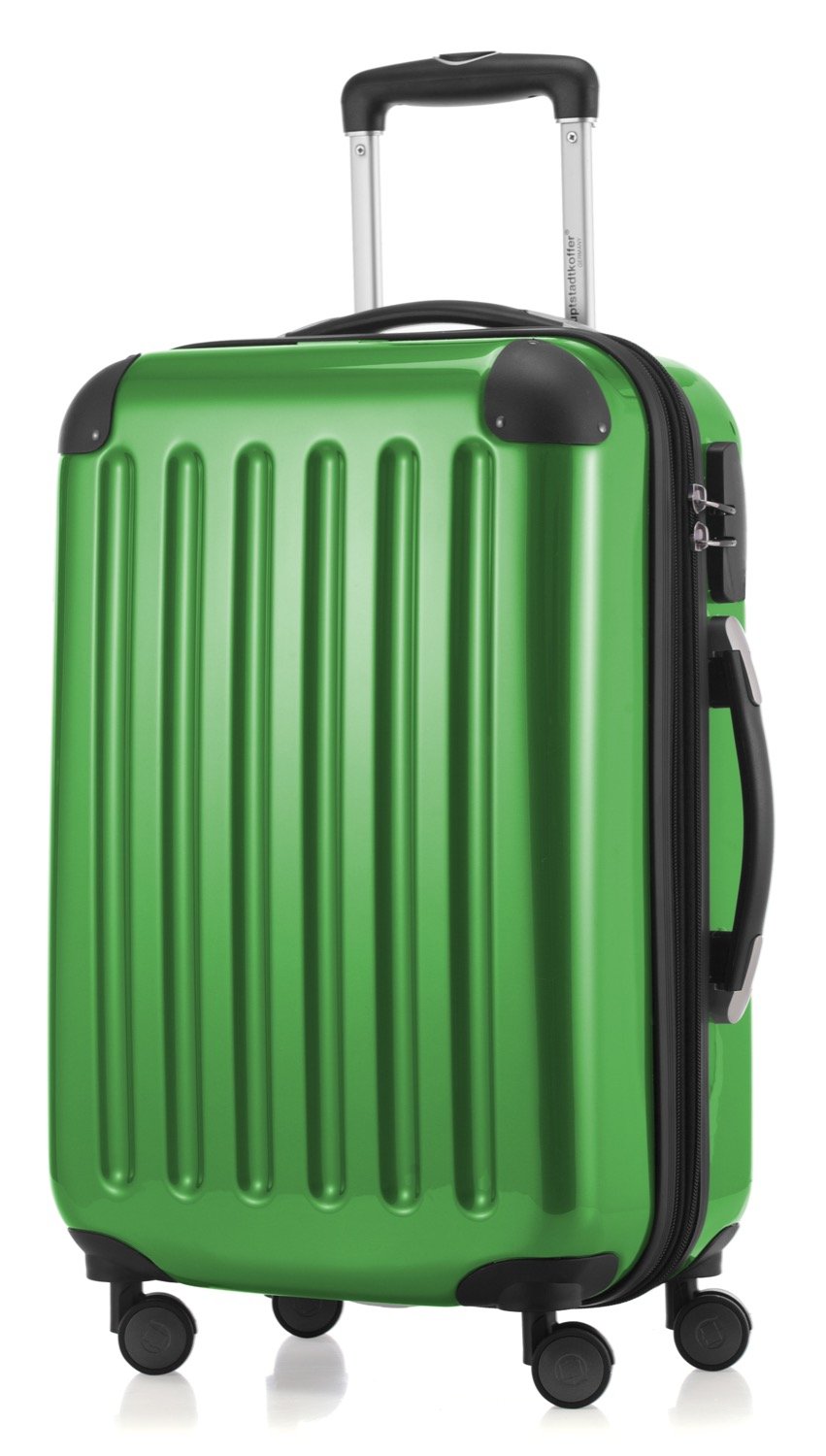 Premium Green Suitcase 55cm - Lightweight Durable Luggage for Travel, Business Trips & Vacations | Carry-On Size, Spinner Wheels, TSA Lock