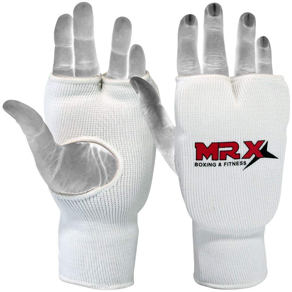 MRX Boxing & Fitness Elastic Training Karate Mitts - Breathable Fist Guards for MMA, Kickboxing & Martial Arts - Hand Protectors for Sparring, Bag Work & Fitness Training (Pair)