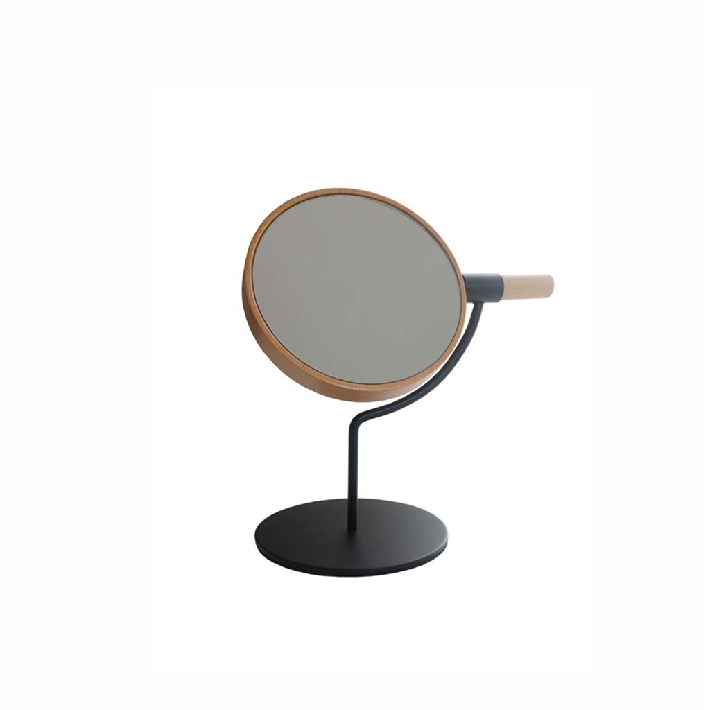 360° Rotating Adjustable Angle Round Vanity Mirror - Nordic Style Metal Desktop Makeup Mirror for Home & Beauty (22x19cm) | Perfect for Makeup, Skincare, and Home Decor