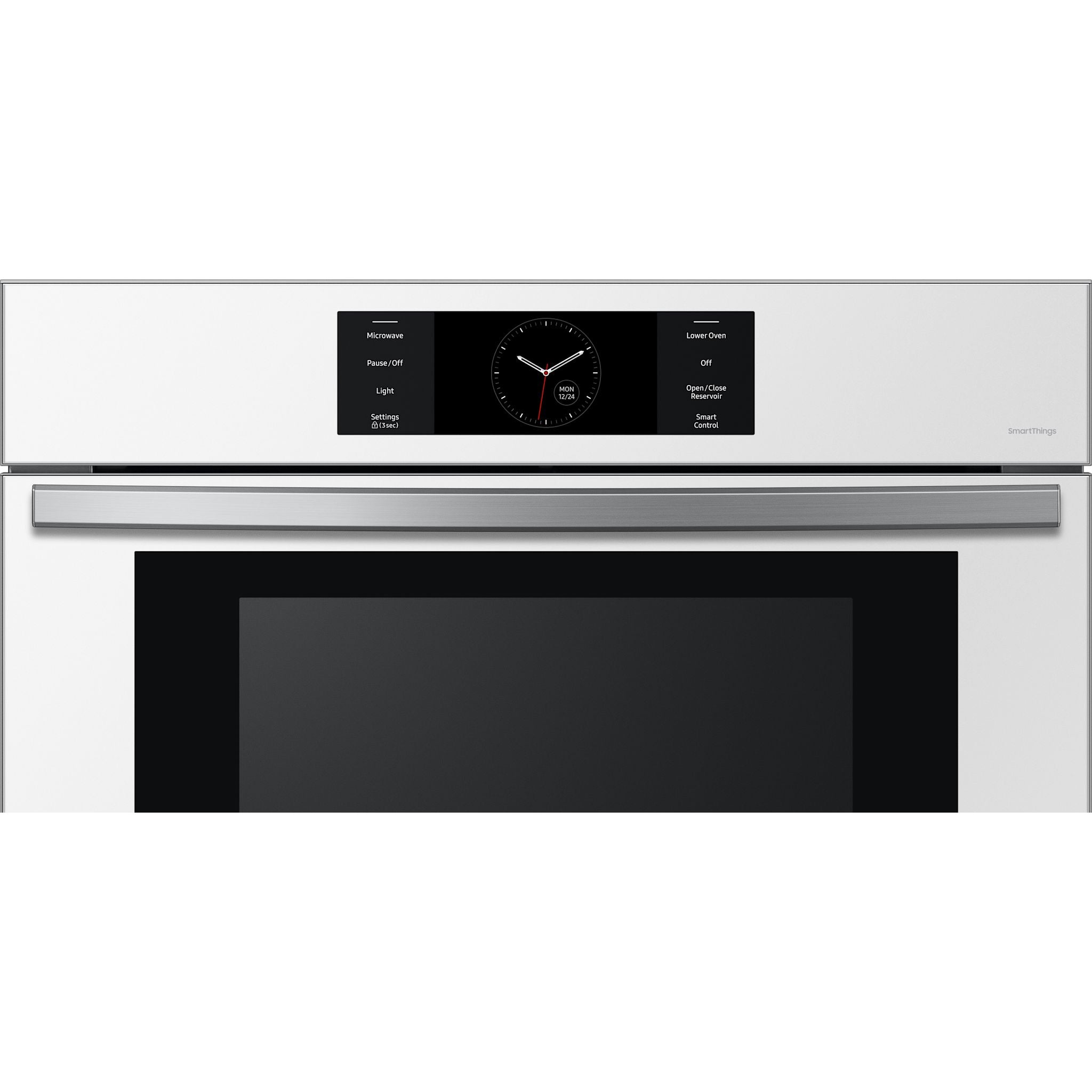 Samsung NQ70CB700D12AA 30-Inch Smart Microwave and Wall Oven Combo - White Glass Finish for Modern Kitchens | Perfect for Baking, Roasting & Quick Meals