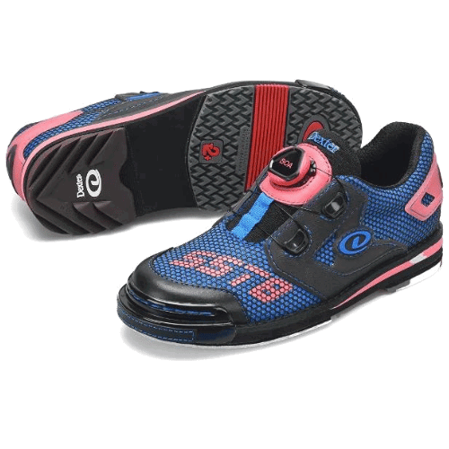 Dexter Women's SST 8 Power Frame BOA Bowling Shoes - Black/Blue/Pink - Lightweight & Comfortable for Competitive Bowling & League Play