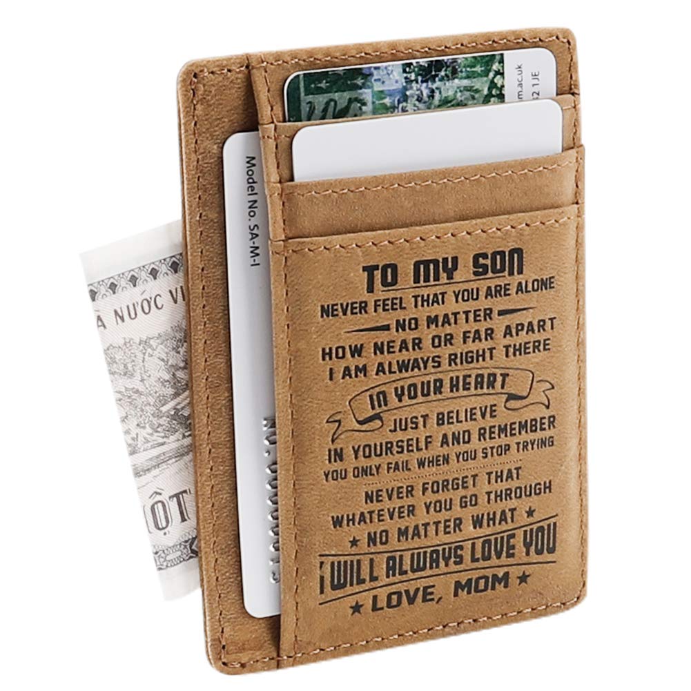 16th Birthday Gifts for Son - Leather Wallet for Boys with Money Clip | Graduation & Christmas Present for 16 Year Old Teen | Perfect for School, Travel and Daily Use