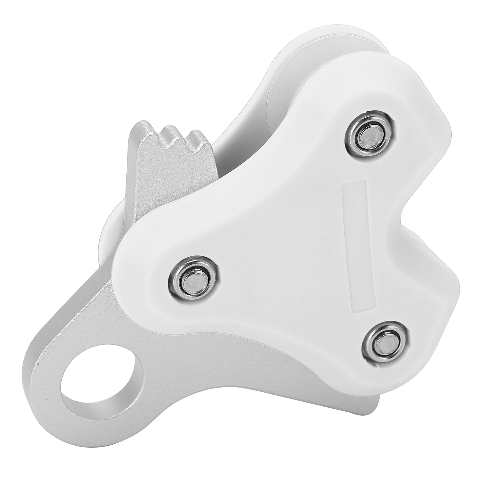 HAOX Premium Aluminum Alloy Diving Pulley - Ergonomic & Safe Rope Retractor for Scuba Diving, Free Diving & Spearfishing - Portable Underwater Gear for Divers (White) - Perfect for Cave Exploration & Underwater Rescue Operations