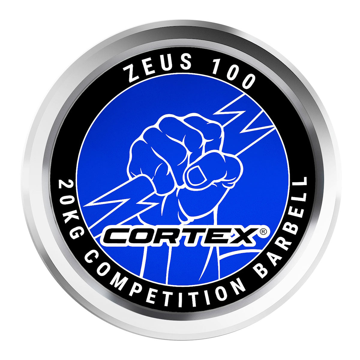 CORTEX ZEUS100 7ft 20kg Olympic Weightlifting Barbell with Aluminum Lockjaw Collars - Professional Strength Training for CrossFit, Powerlifting & Home Gym Workouts