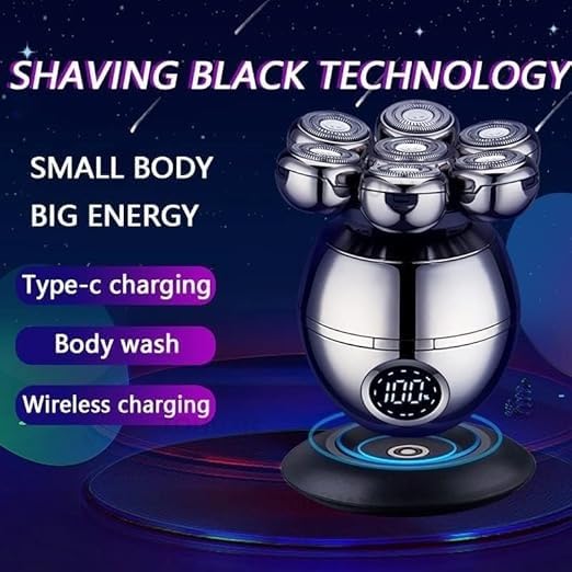 7D Electric Razor for Men - Waterproof Shaver with 7 Floating Heads, LCD Display & Multifunction Trimmer | Perfect for Travel, Gym & Daily Shaving