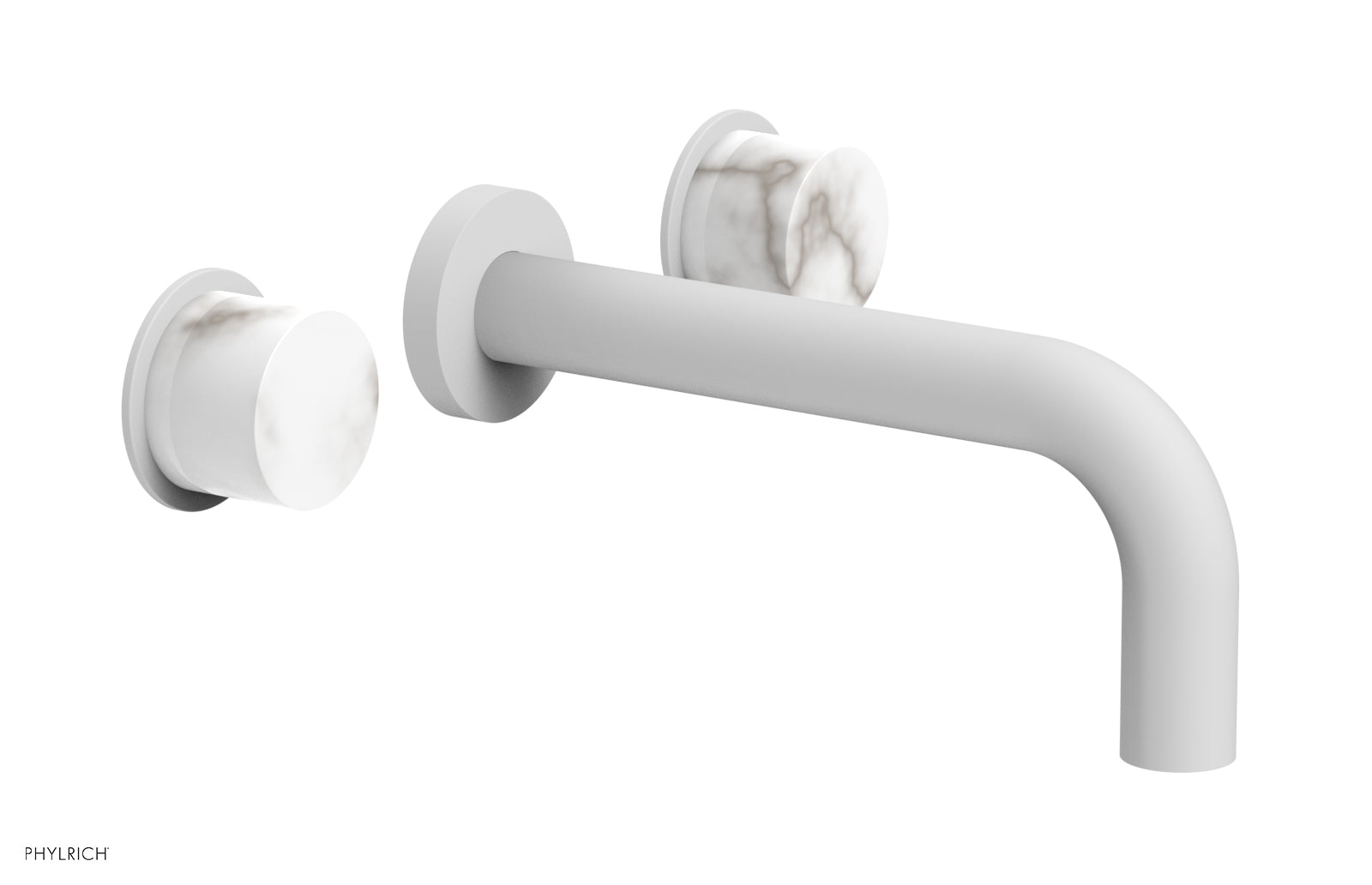Premium White Marble Wall-Mounted Lavatory Sink Set - Modern Bathroom Vanity with Faucet for Small Spaces, Powder Rooms & Guest Baths