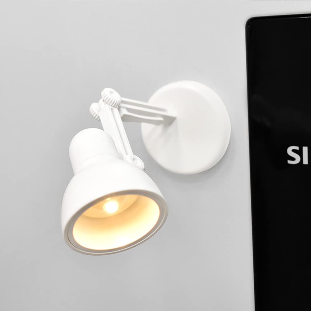 Mini LED Desk Lamp Fridge Magnet - Cute Novelty Refrigerator Magnets for Office & Home Decor - Small Pegboard Accessories & Whiteboard Organizer (White) - Perfect for Kitchen, Office Desk & Dorm Room Decor