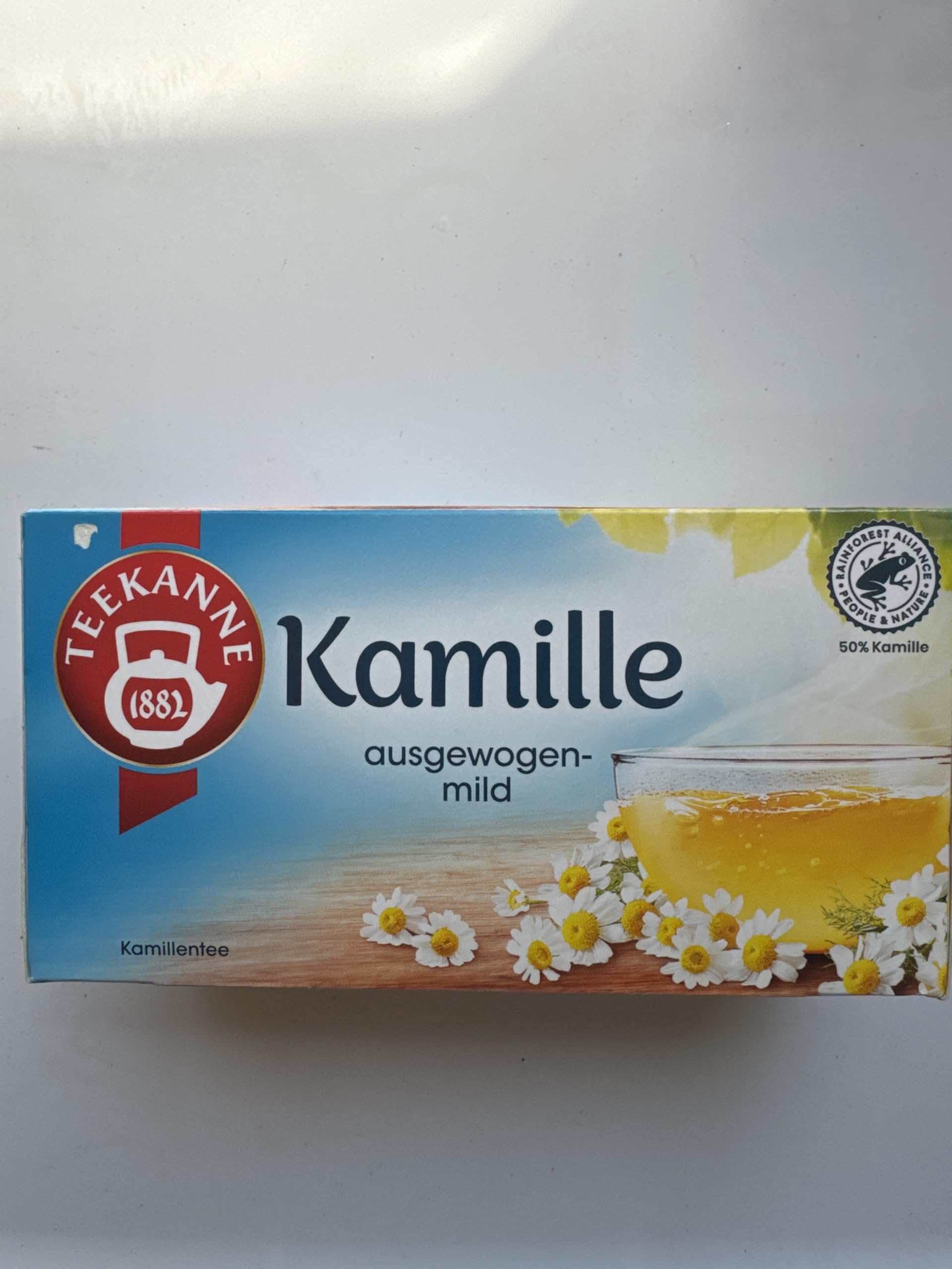 Organic Chamomile Tea Bags by Teekanne - 20 Count | Herbal Relaxation Tea for Stress Relief & Better Sleep | Perfect for Evening, Office & Travel Use