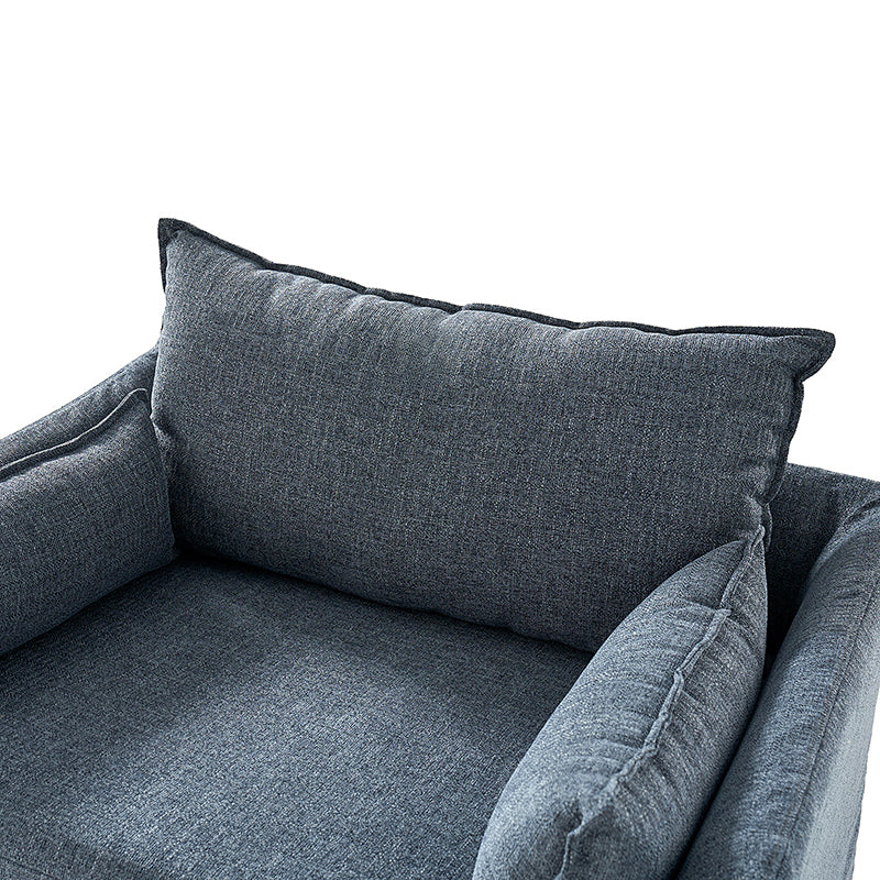 Comfortable Miles Slipcovered Armchair with Large Ottoman - Perfect for Living Room, Bedroom, or Home Office Relaxation