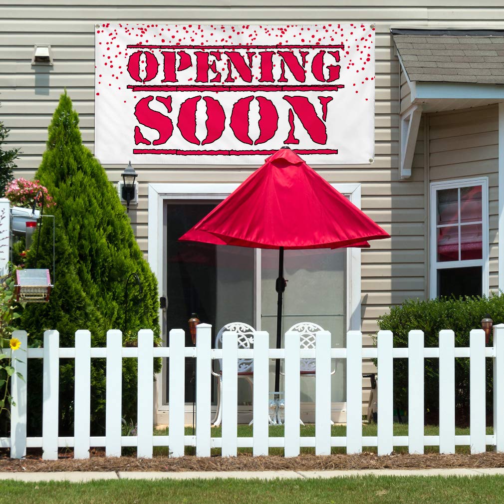 Vinyl Banner - 60x144 Inches, Weatherproof Outdoor Advertising Sign with 10 Grommets - Perfect for Grand Openings, Business Promotions & Yard Sales - Multiple Sizes Available for Industrial & Commercial Use
