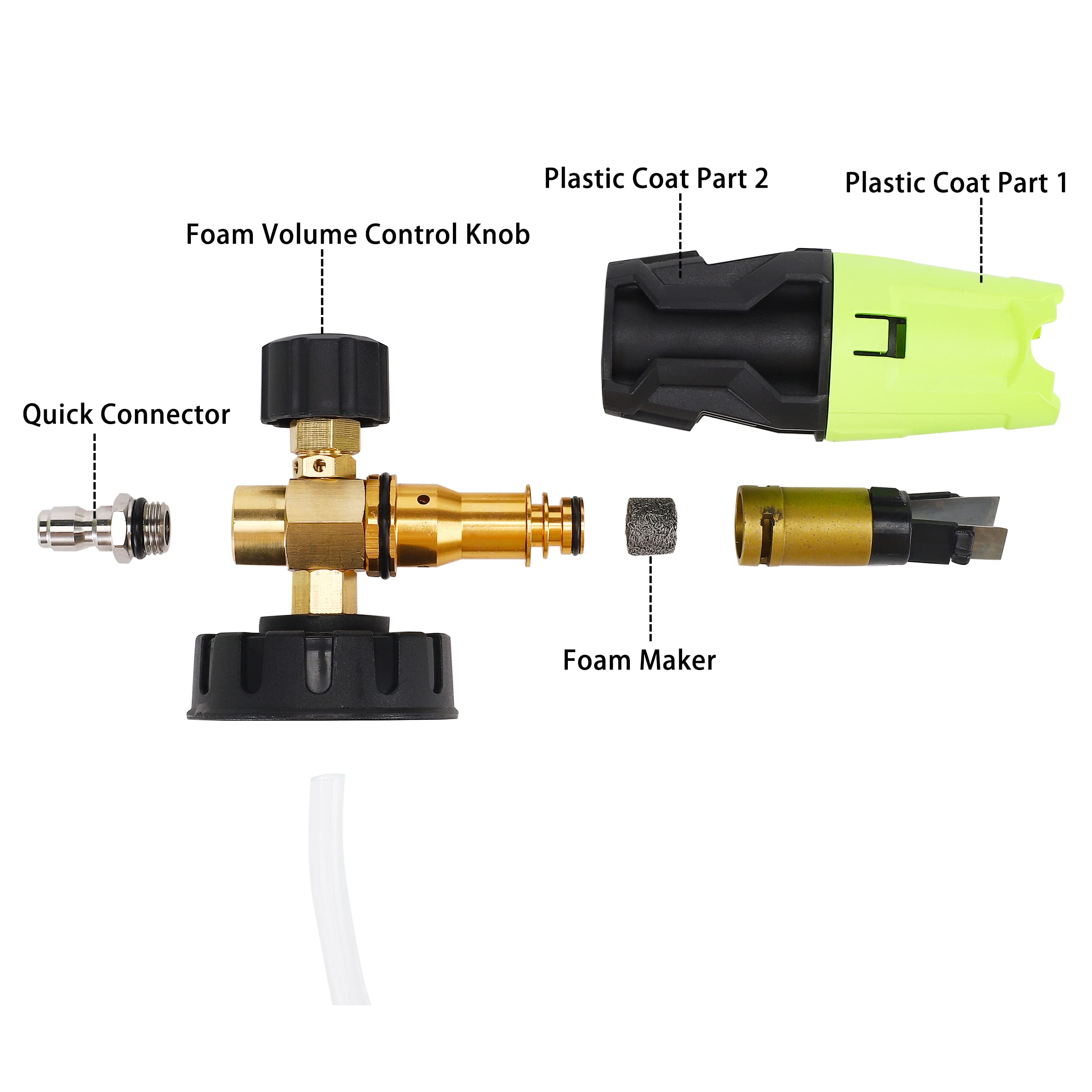 RIDGE WASHER Pressure Washer Gun with Foam Cannon & Snow Foam Lance - 1/4 Inch Quick Connect Foam Gun Kit (1 Liter) - Power Washer Accessory for Car Washing, Driveway Cleaning & Outdoor Surfaces