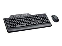 Kensington Wireless Keyboard and Mouse Set - US Layout - Black - Ergonomic for Home & Office Use