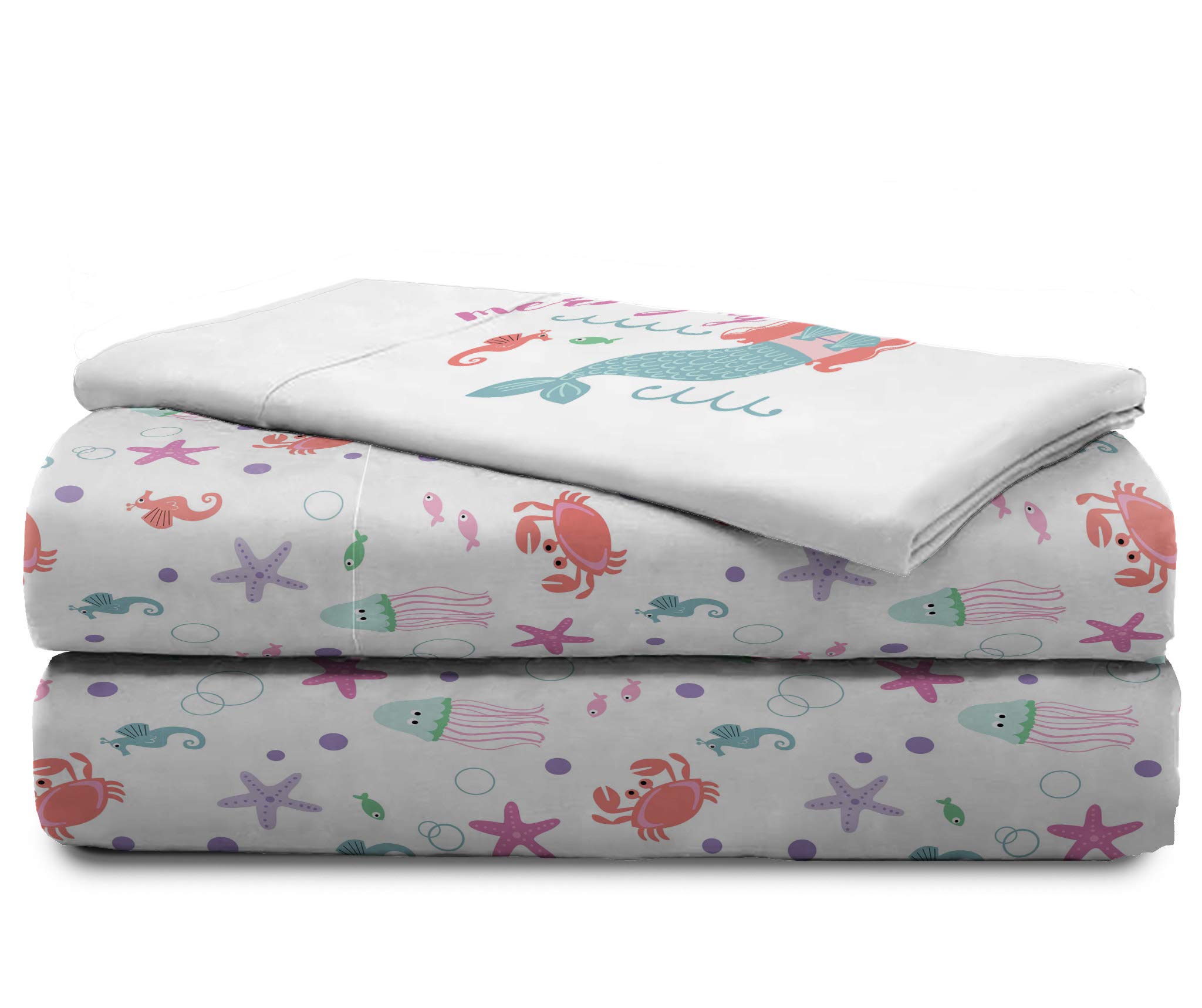 Jay Franco Trend Collector Mermaizing Twin Sheet Set - 3 Piece Super Soft Microfiber Bedding for Kids | Fade Resistant & Cozy | Perfect for Children's Bedrooms, Sleepovers & Themed Decor