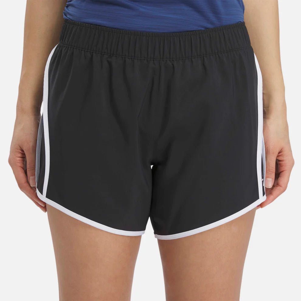 Reebok Women's ID Train Woven Black Athletic Shorts - Gym Workout & Running Comfort
