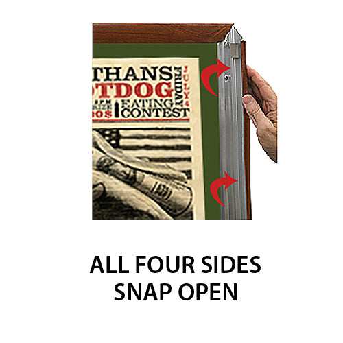 30x36 Designer Wood Snap Frames for Posters with 1 Wide Matboard - Perfect for Home Decor, Office Displays & Art Exhibitions