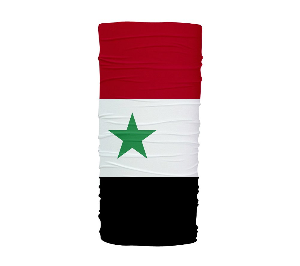 Syria Flag Headband - UV Protection, Dust Mask, Multifunctional Bandana for Outdoor Sports, Hiking, Cycling & Motorcycle Riding