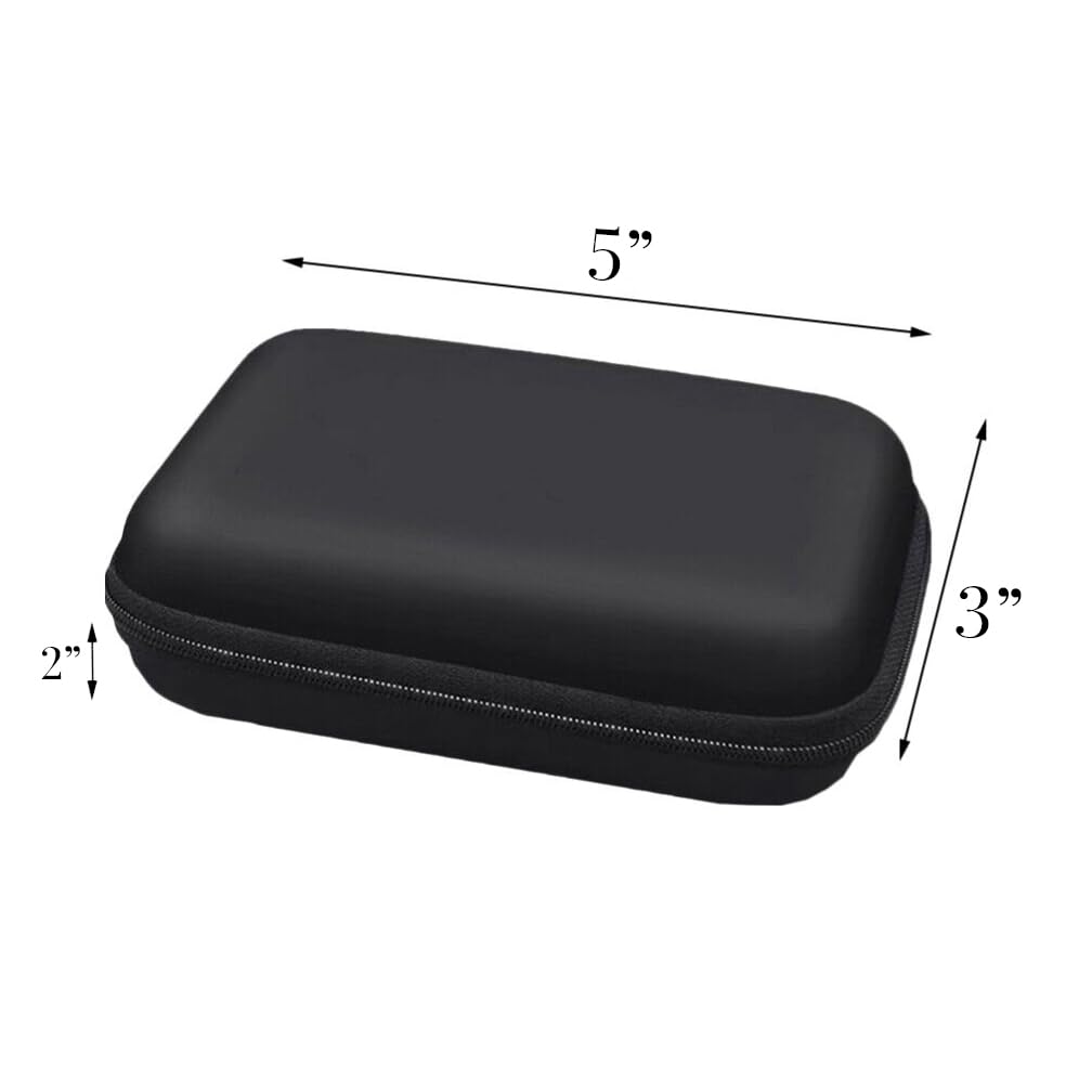 200 Pack Hard Shell Travel Storage Cases - Protective Organizer for Hard Drives & Small Electronics - Black with Accessory Pocket - Bulk Wholesale - Perfect for Travel, Office Organization & Tech Accessories Gifts