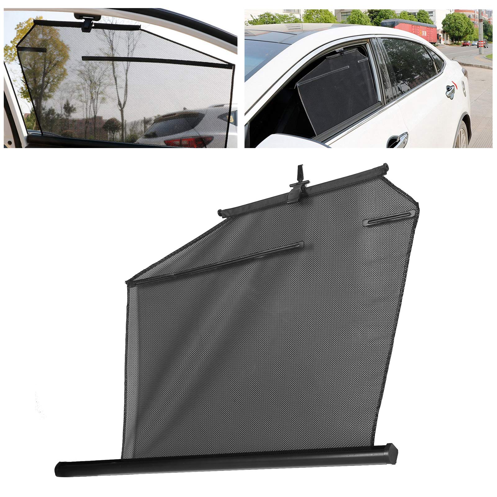 Fydun Universal Automatic Car Window Shade - Telescopic Sun Shade Curtain Blocks UV Rays & Heat for Car Back Windows | Perfect for Road Trips & Summer Parking