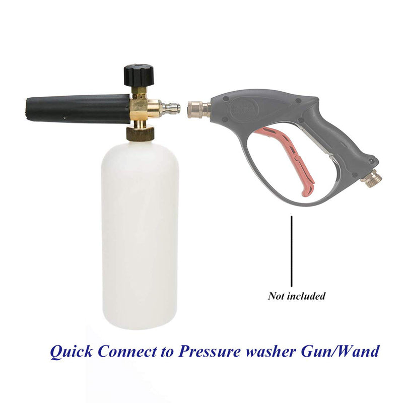 Professional High Pressure Foam Lance Cannon with Adjustable Nozzle - Perfect for Car Detailing, Pressure Washer Foam Wash, and Auto Cleaning Accessories