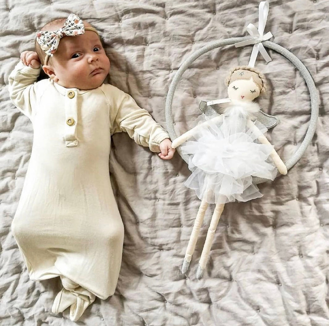 Silver Angel Swing Mobile Room Decor - Elegant Nursery & Baby Shower Gift for Girls & Boys | Perfect for Cribs, Bedrooms & Playrooms