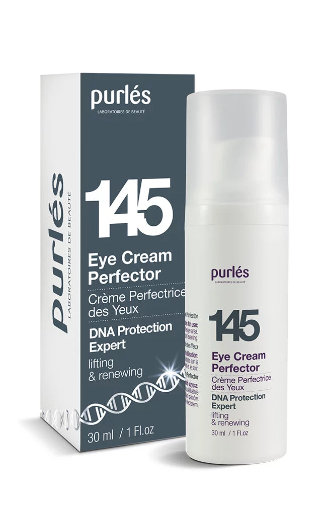 Purlés 145 Eye Cream Prefector 30ml - Ultra Hydrating & Anti-Aging Eye Treatment for Dark Circles & Wrinkles | Perfect for Nighttime Skincare Routine & Travel