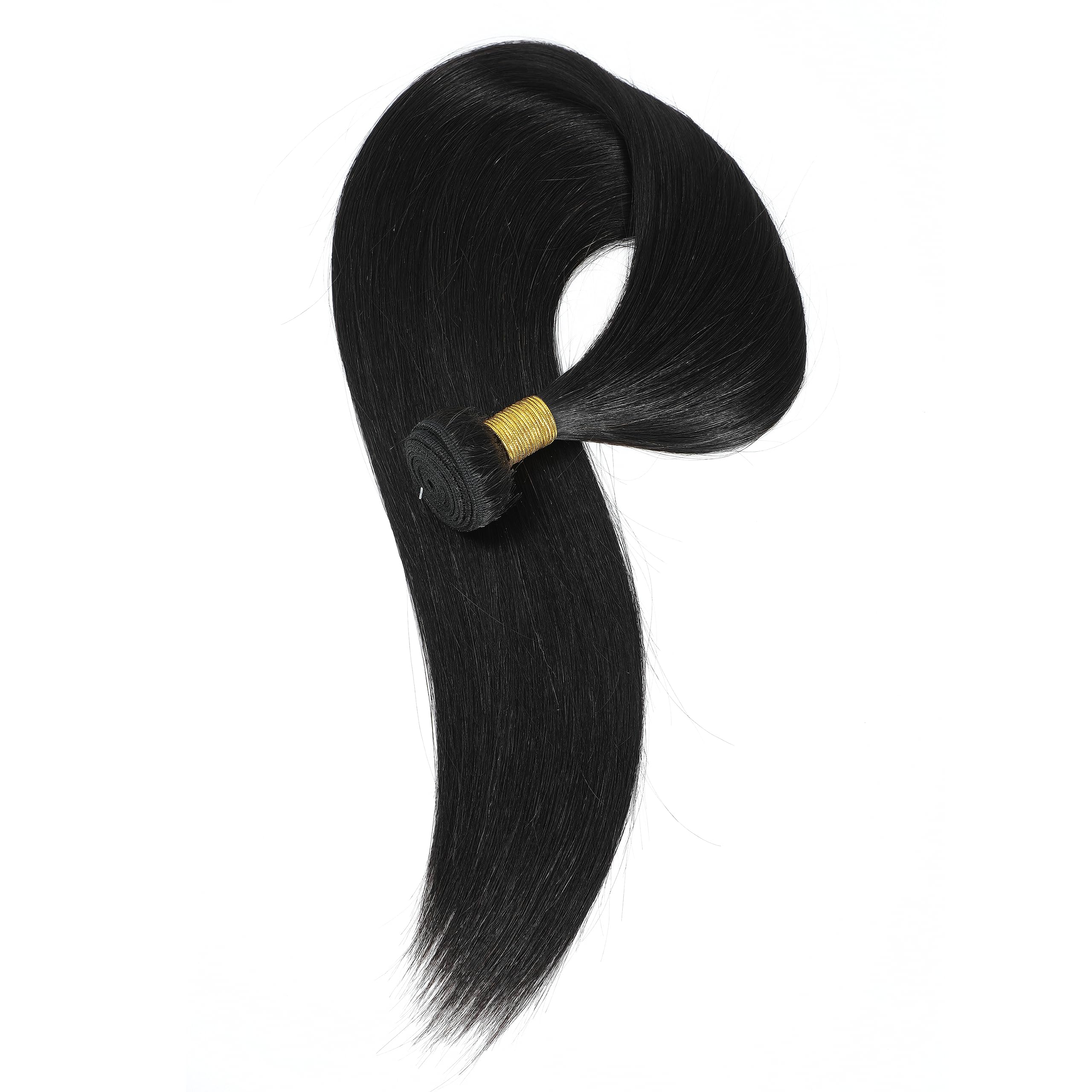 12A Brazilian Virgin Human Hair Bundles - 100% Unprocessed Straight Weave Extensions (1 Bundle, 38 Inch, Natural Black) | Perfect for Salon Styling, Everyday Wear & Special Occasions