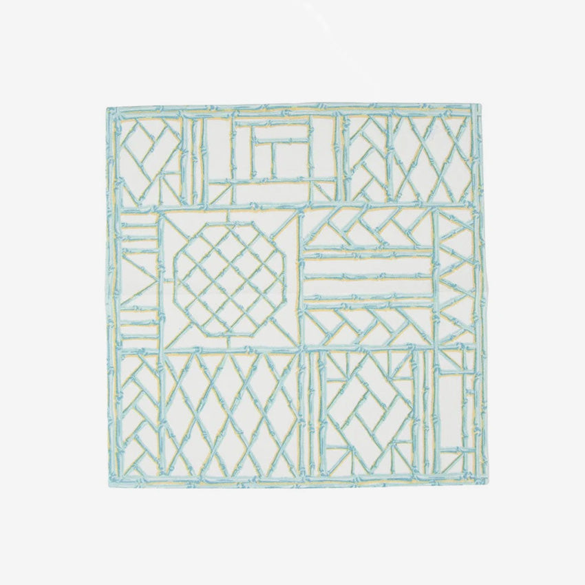Elegant Bamboo Screen Linen Napkins - Premium Eco-Friendly Dinner Napkins for Formal Dining, Parties & Special Occasions