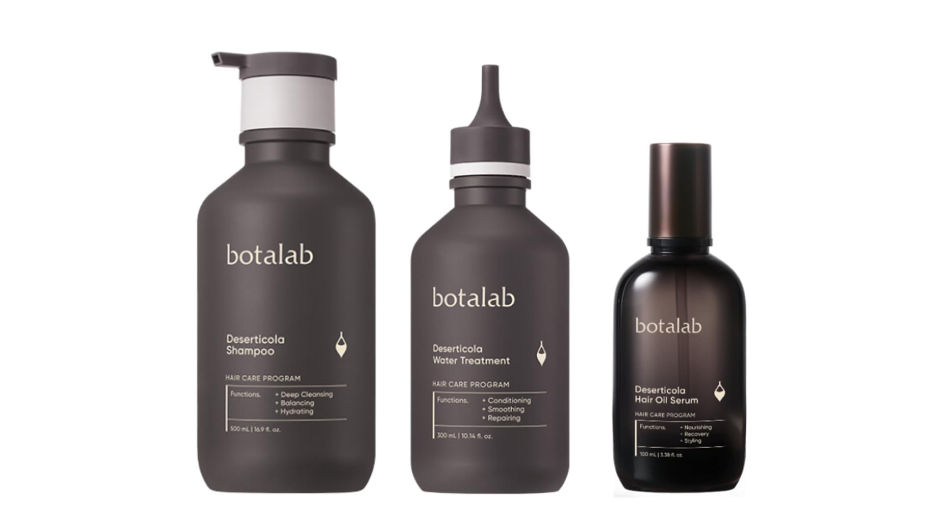 Korean K-Beauty Hair Growth Pack - 3 Piece Set with Deserticola Shampoo, Water Treatment & Hair Oil Serum for Thicker, Healthier Hair | Perfect for Damaged Hair Repair & Daily Hair Care Routine