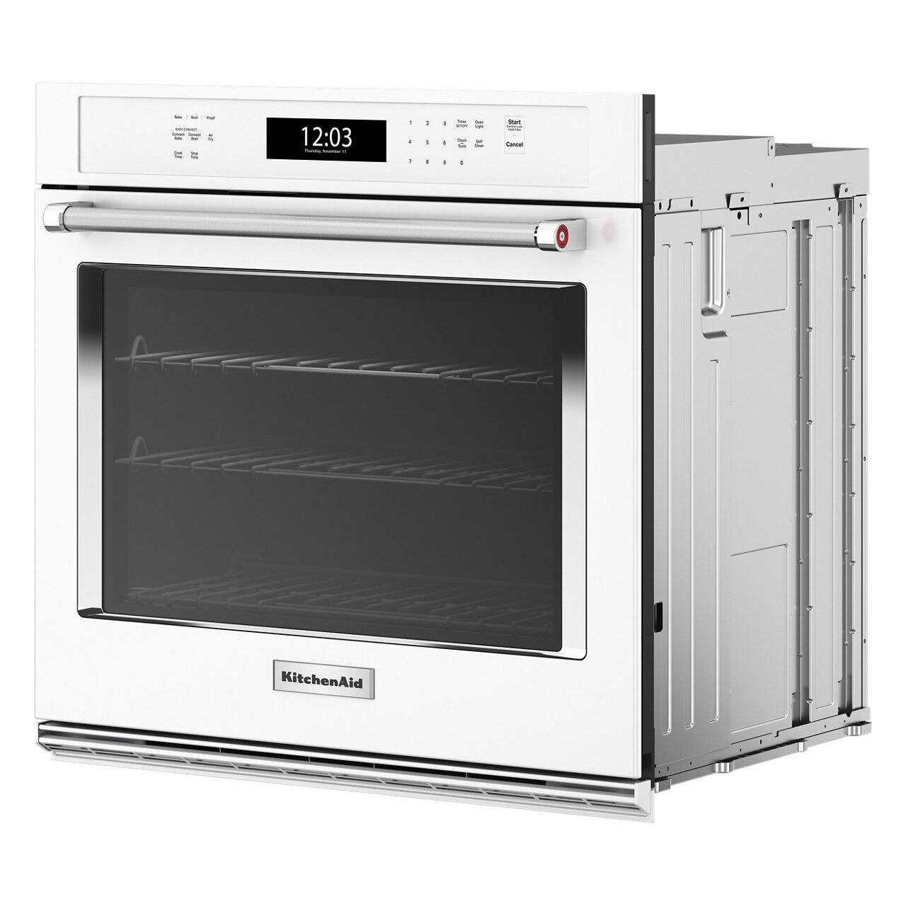 KitchenAid 30-Inch Built-In Wall Oven with 5.0 cu. ft. Capacity & Air Fry Function - KOES530PWH - Perfect for Baking, Roasting, and Air Frying in Modern Kitchens