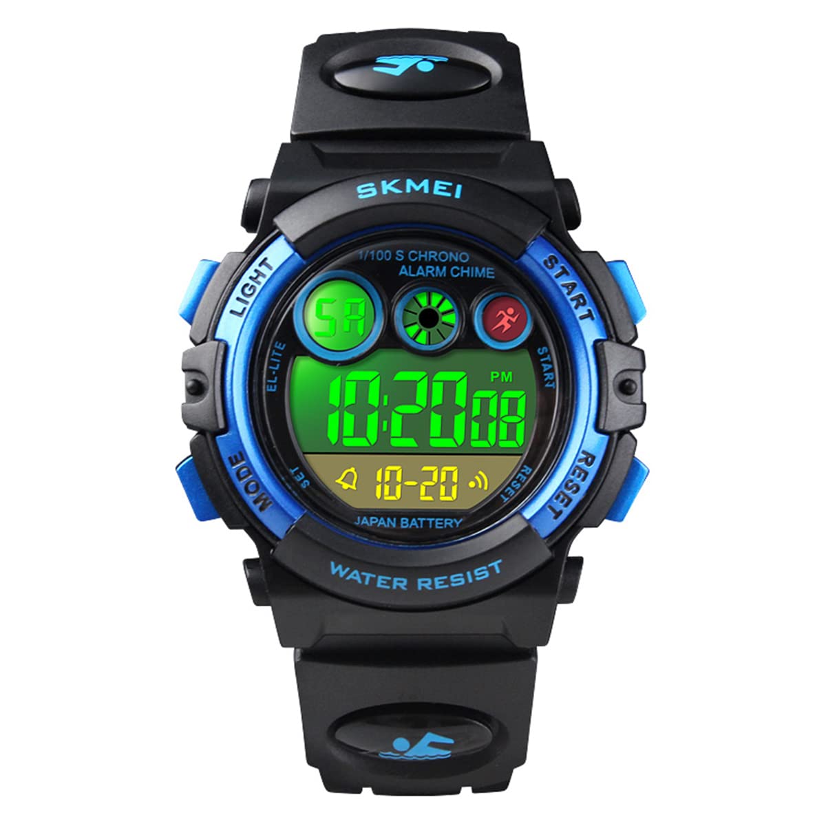 Digital Sports Watch for Boys & Girls - Waterproof Kids Wristwatch with Alarm, Stopwatch, 12/24H Time & Calendar - Perfect for Outdoor Activities, Swimming & School (Ages 3-15)