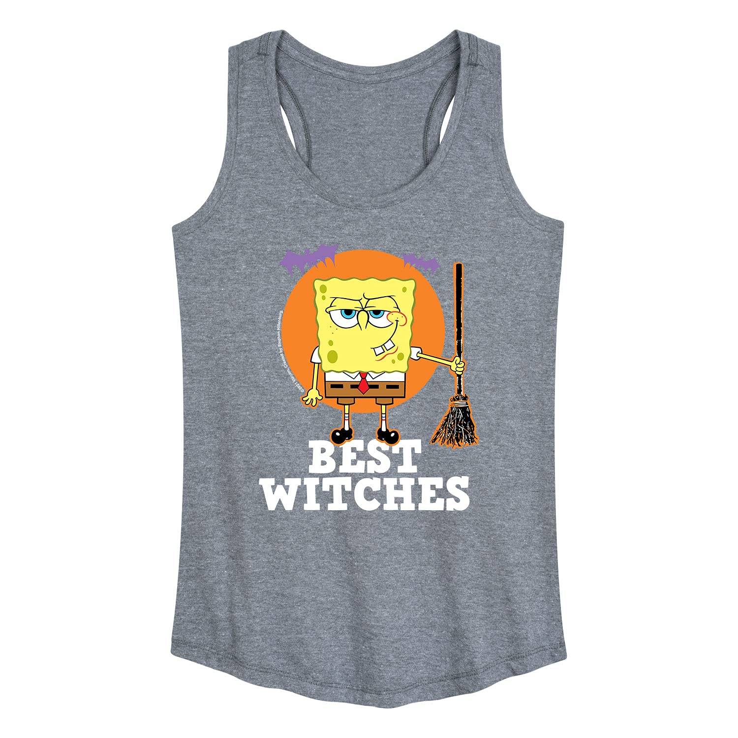 HYBRID APPAREL Women's Spongebob Squarepants Best Witches Racerback Tank Top - Soft Cotton Summer Tee for Casual Wear, Cosplay & Halloween Costumes