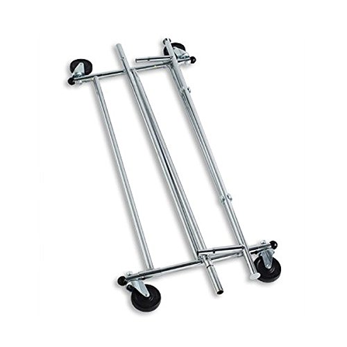 Only Hangers® Heavy Duty Collapsible Single Top Rail Rolling Rack - Space Saving Closet Organizer for Garment Storage in Retail Stores & Home Closets