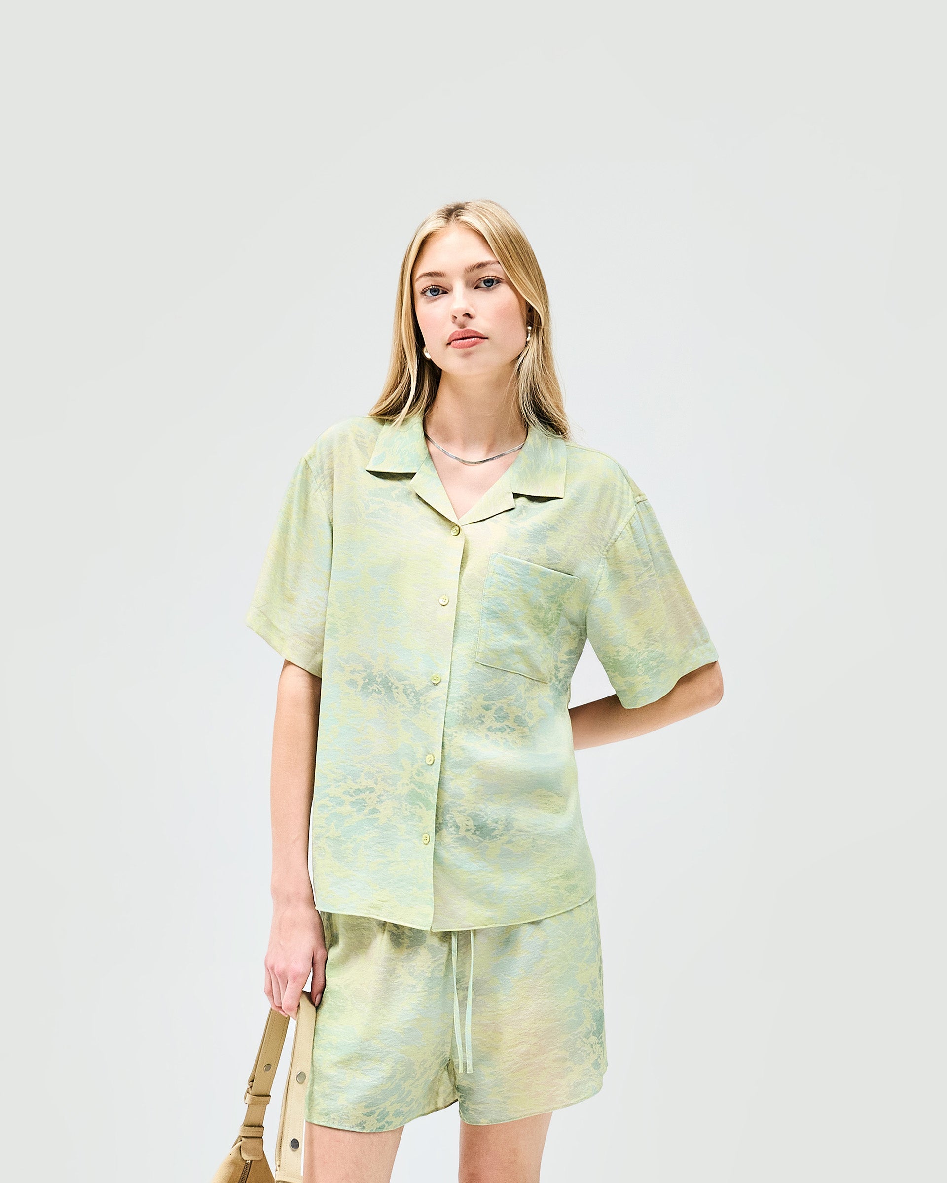 Mirage Shirt with Watermark Print - Stylish Casual Wear for Men & Women - Perfect for Parties, Outings, and Everyday Fashion