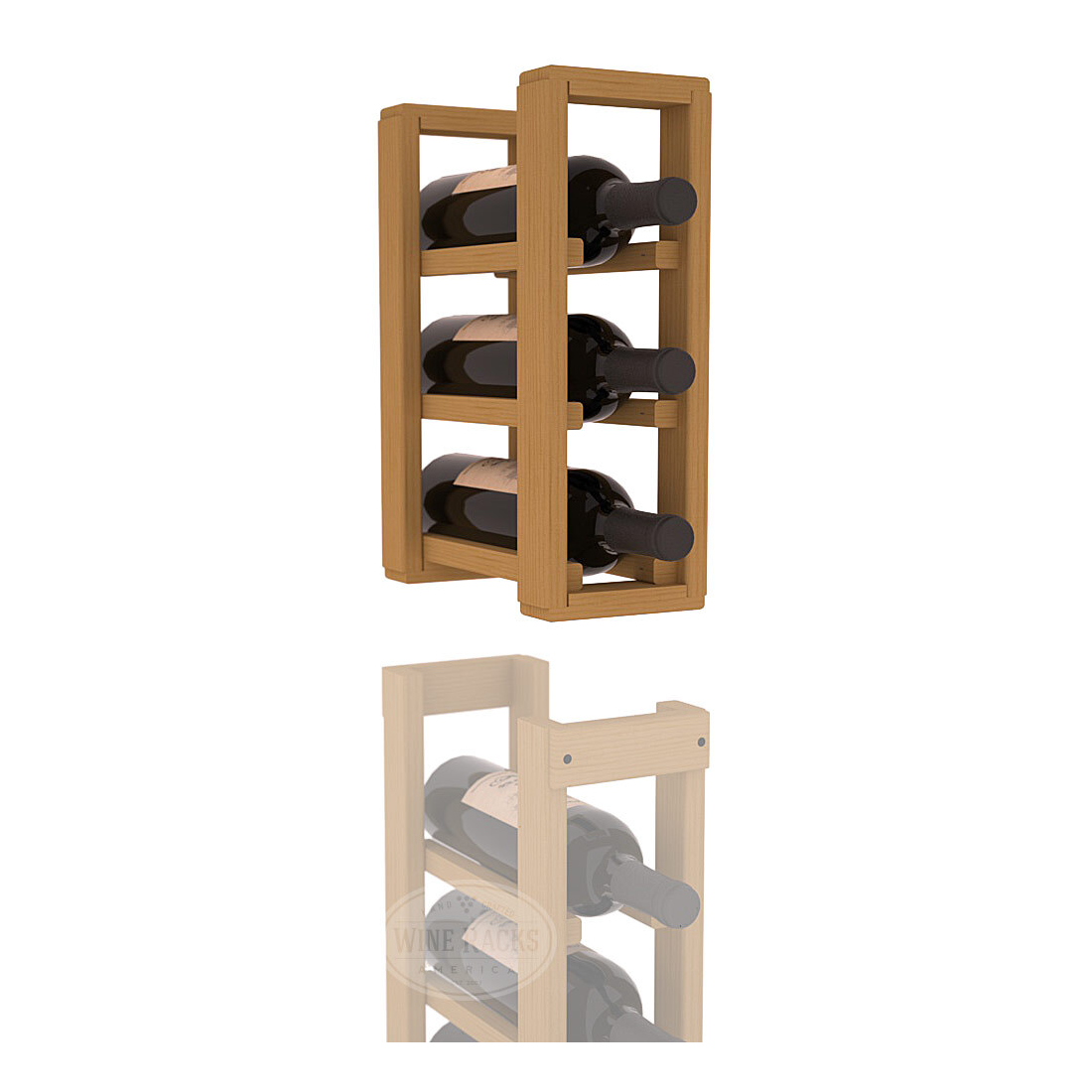 InstaCellar 1 Column Standard Extender Rack - Expandable Wine Rack Organizer for Kitchen, Pantry & Cellar Storage - Perfect for Wine Bottles, Spice Jars & Kitchen Organization