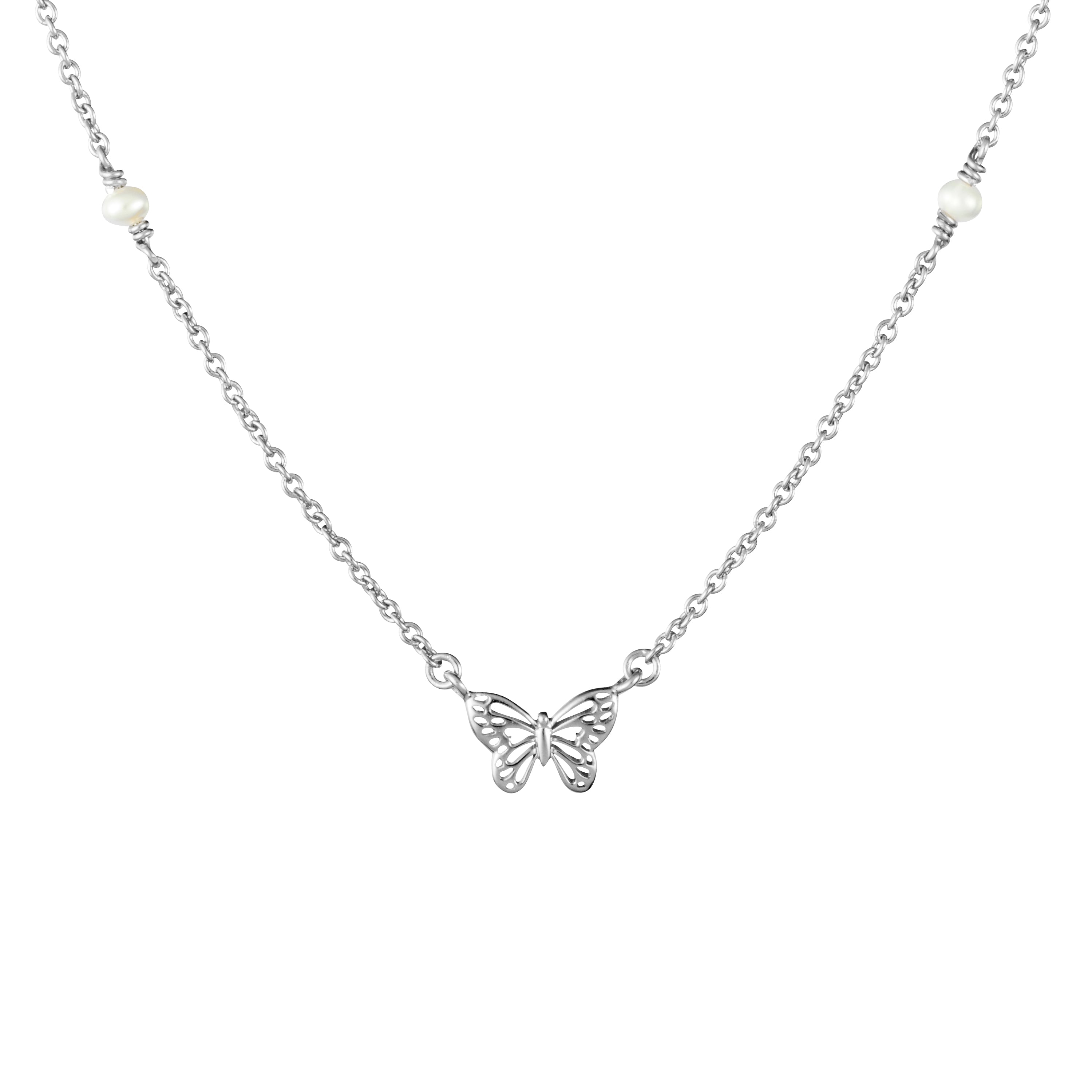 Elegant Butterfly Pearl Necklace for Women - Handmade Jewelry Gift for Wedding, Anniversary & Special Occasions