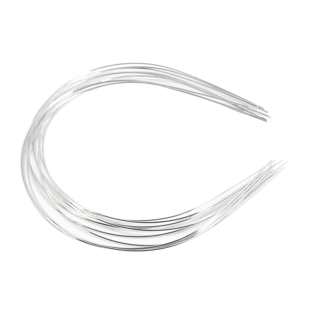 Zalati 10-Pack Stainless Steel Hair Hoops for DIY Headband Making - 1.2mm No Teeth Hair Bands - Perfect for Crafting, Fashion Accessories & Hair Styling
