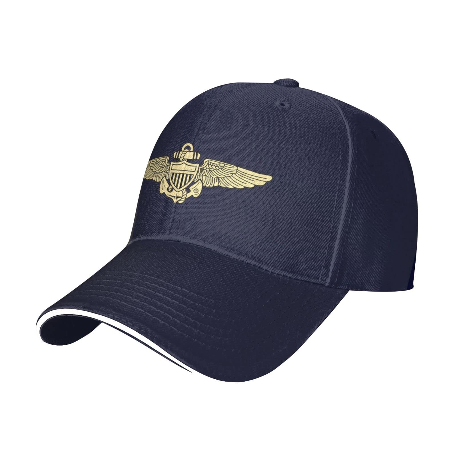 US Navy Aviator Pilot Wings Baseball Cap - Adjustable Duck Bill Hat for Men & Women, Black - Perfect for Military Enthusiasts, Veterans & Outdoor Activities