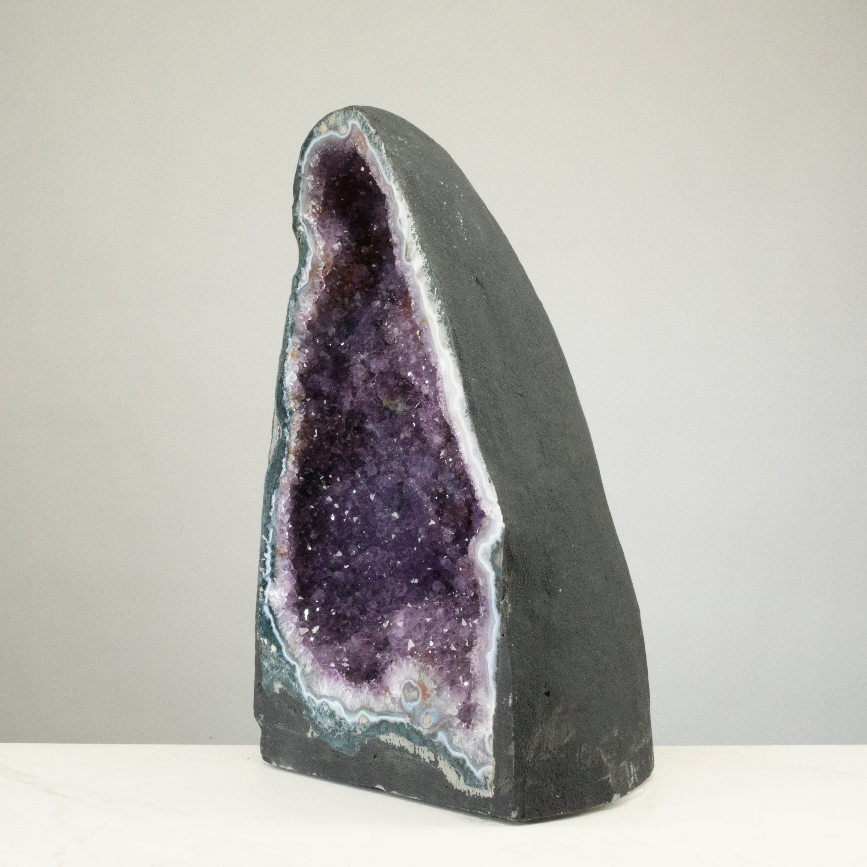 Natural Brazilian Amethyst Geode Cathedral - 21 to 75 lbs Large Healing Crystal Cluster for Home Decor, Meditation & Spiritual Gifts
