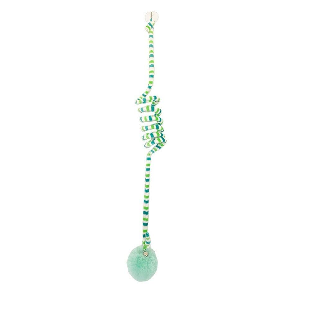 DIEWU Interactive Cat Jumping Toy - Hanging Kitten Exercise Toy for Indoor Cats, Mental & Physical Stimulation (Green) - Perfect for Playtime, Training & Bonding with Your Feline Friend