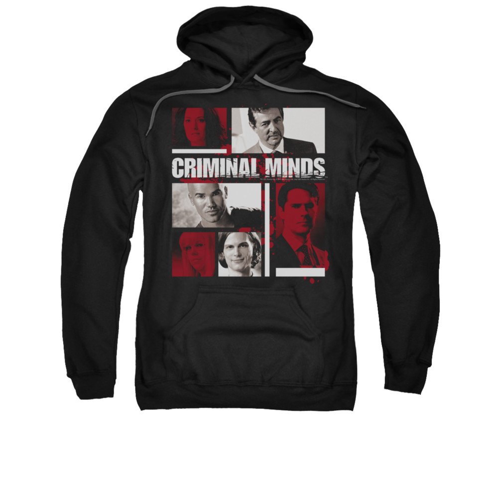 Criminal Minds TV Show CBS Character Hoodie - Black Pullover Sweatshirt for Adults | Perfect for Fans, Cosplay & Casual Wear