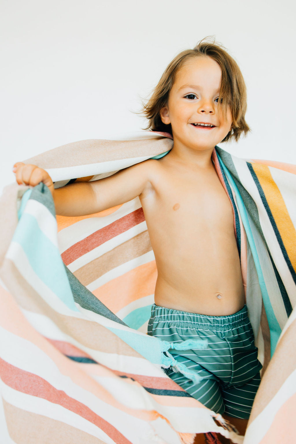 Rainbow Bath to Beach Bamboo & Organic Cotton Towel - Ultra Soft, Eco-Friendly, Absorbent Towel for Bath, Pool, Beach & Travel - Perfect for Kids, Adults & Spa Days