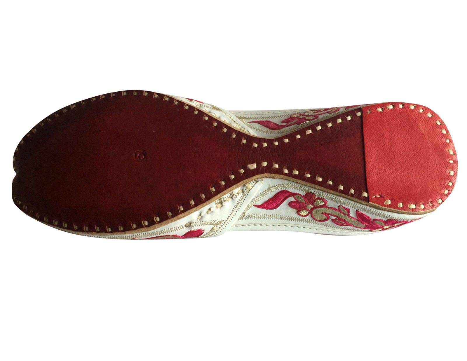 Women's Flat Ballerina Punjabi Jutti Khussa Shoes - Handmade Beaded Tribal Ethnic Footwear for Weddings, Parties & Cultural Events