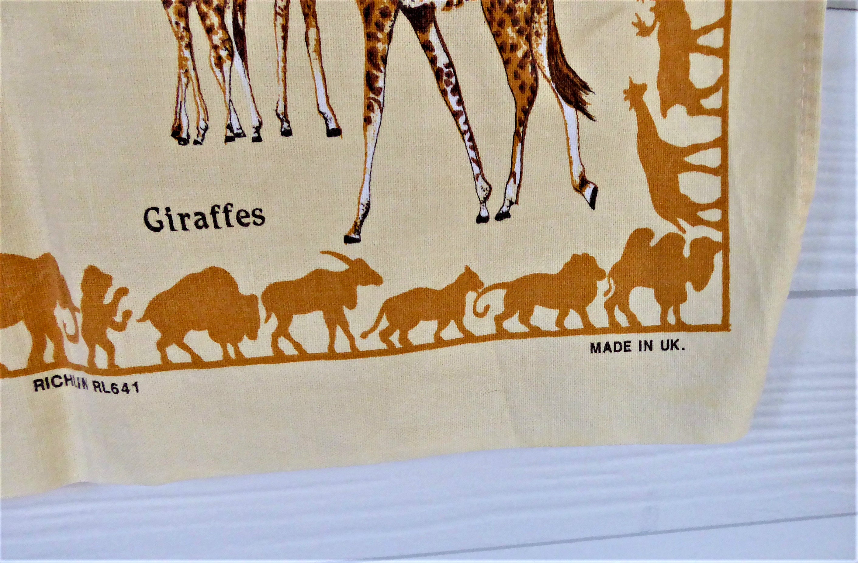 Premium Cotton Tea Towel - Bristol Zoo Gardens England Design with Penguins & Tigers - Absorbent Dish Towel for Kitchen, Dining & Gifts