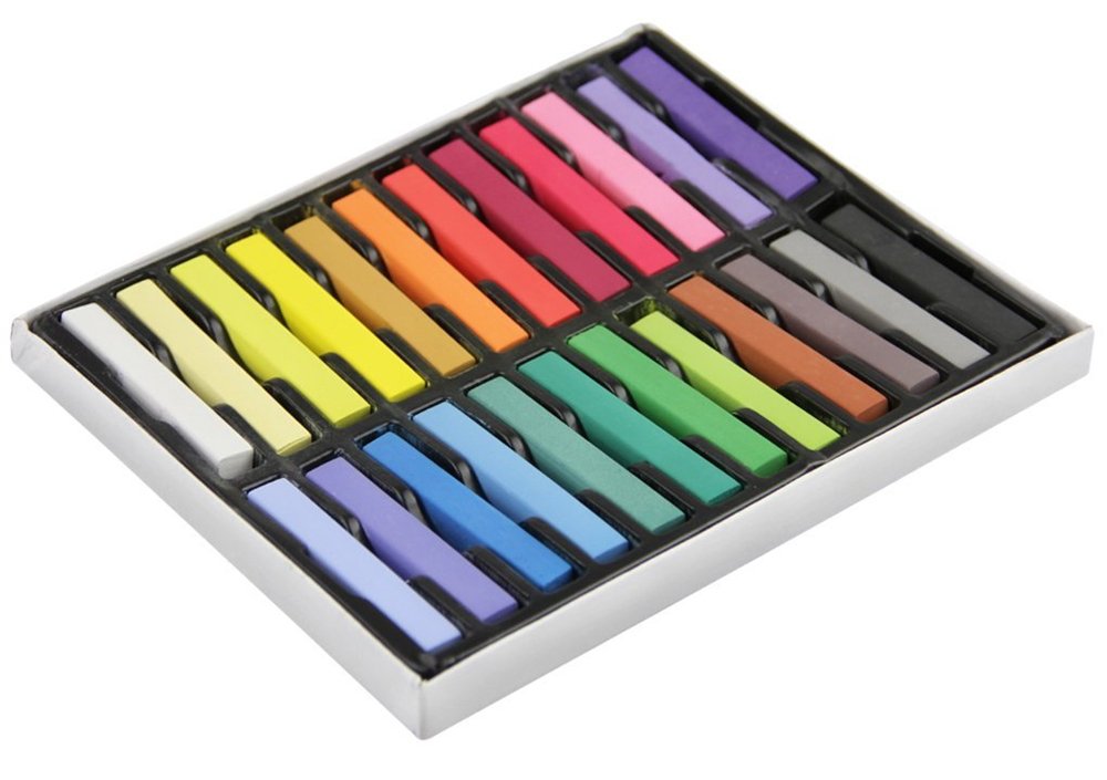 IVYRISE 24PCS Colorful Temporary Hair Chalk Set - Non-Toxic Washable Hair Dye for Girls, Teens & Adults - Perfect for Parties, Halloween & Festivals