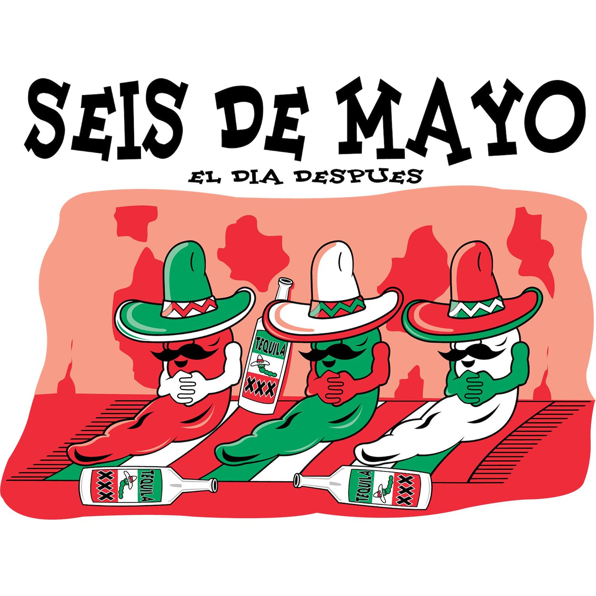 Seis De Mayo Oval Sticker - Funny Mexican Holiday Car Bumper Decal for Cinco de Mayo Celebrations, Cars, Trucks & Laptops