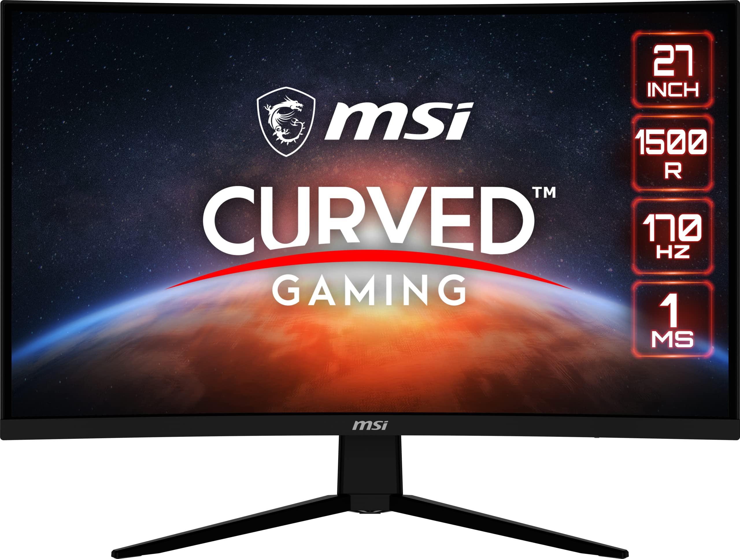 MSI G273Q 27-inch QHD Gaming Monitor - 2560x1440, 170Hz, 1ms, AMD FreeSync Premium, HDR Ready, HDMI/DisplayPort, Adjustable Stand - Perfect for Esports, FPS & Console Gaming