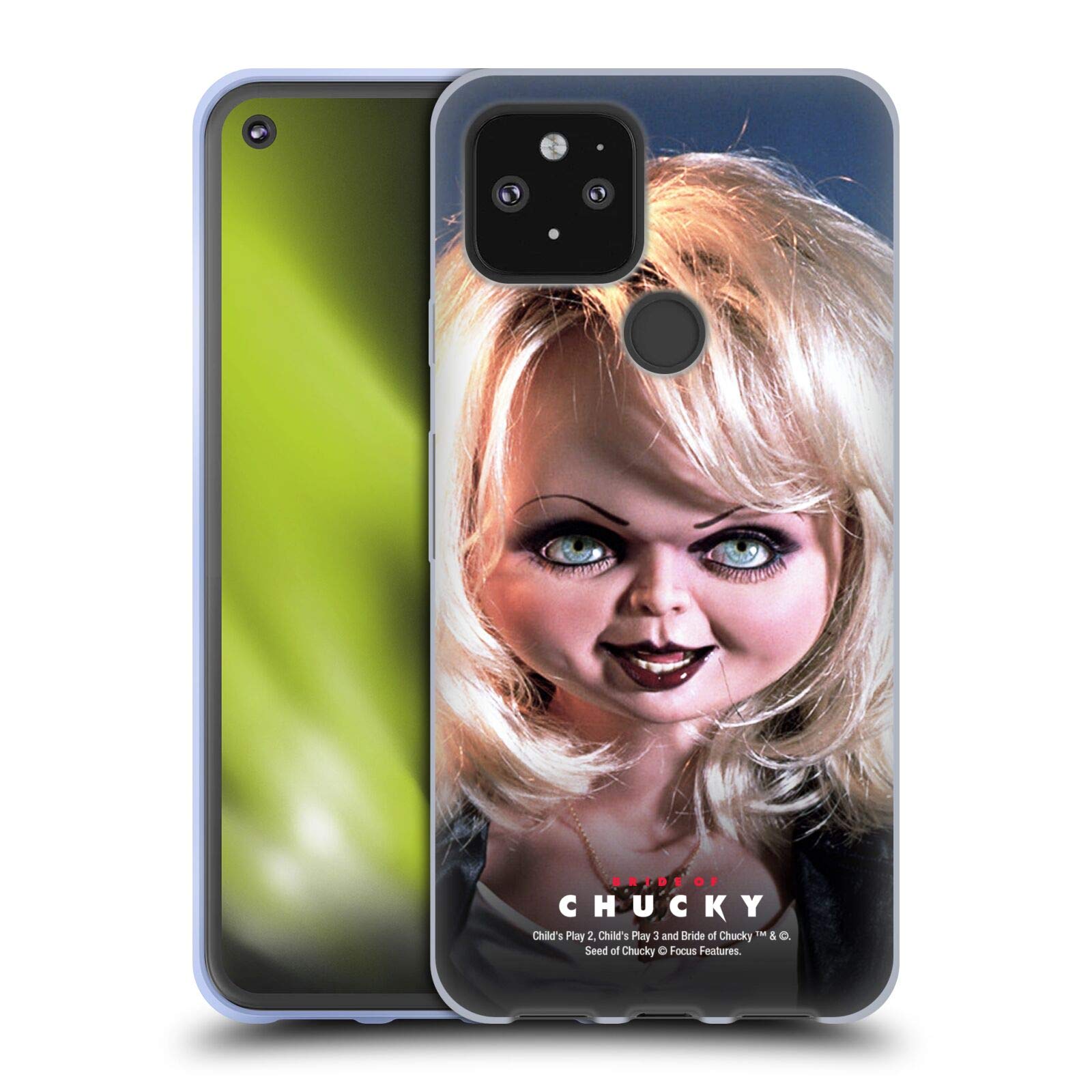 Bride of Chucky Tiffany Doll Google Pixel 5 5G Case - Officially Licensed Soft Gel Phone Cover by Head Case Designs - Perfect for Halloween & Horror Movie Fans